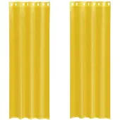 vidaXL Voile Vorhänge mit Ösen 2 Stk. Gelb