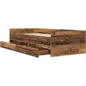 vidaXL Bettrahmen Altholz 90 x 190 cm Massives Kiefernholz