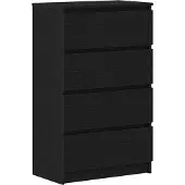 vidaXL Sideboard Schwarz Eichen-Optik 60x35x98,5 cm Holzwerkstoff