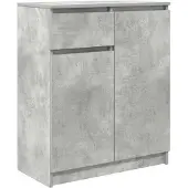 vidaXL Sideboard mit Schublade Betongrau 71x35x84 cm Holzwerkstoff