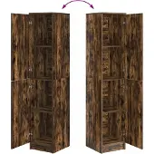vidaXL Highboard Geräucherte Eiche 35 x 39 x 168 cm
