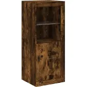 vidaXL Sideboard mit LED-Leuchten Räuchereiche 41x37x100 cm