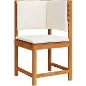 vidaXL Gartenstuhl mit Kissen Braun 50 x 50 x 91cm Massivholz Akazie