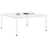 vidaXL Couchtisch Weiß 100 x 100 x 45 cm Massives Kiefernholz