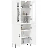vidaXL Highboard Weiß 69,5x34x180 cm Holzwerkstoff