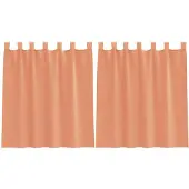 vidaXL Voile Vorhänge mit Schlaufen 2 Stk. Terrakottarot 140x140 cm