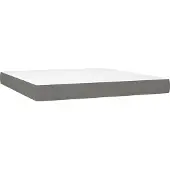 vidaXL Taschenfederkernmatratze Mittel Dunkelgrau 152x203x20 cm Stoff