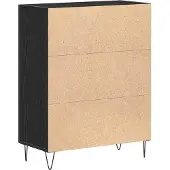 vidaXL Sideboard Schwarz Eichen-Optik 69,5 x 34 x 90 cm Holzwerkstoff