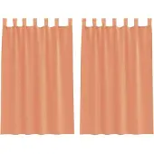 vidaXL Voile Vorhänge mit Schlaufen 2 Stk. Terrakottarot 140x175 cm