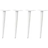 vidaXL Couchtischbeine Konische Form 4 Stk. Weiß 30-31 cm Stahl