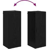 vidaXL Wandschrank Schwarz Eichen-Optik 34,5 x 34 x 90 cm