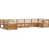 vidaXL Outdoor-Sofagarnitur 7 pcs Natur