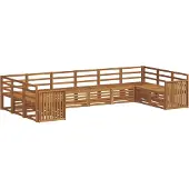 vidaXL Outdoor-Sofagarnitur 10 stk. Natur