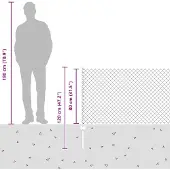 vidaXL Maschendrahtzaun mit Pfosten 10 x 0,8 m PVC-beschichteter Stahl
