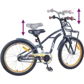 vidaXL Kinderfahrrad 18 Zoll für 5-7 Jahre alt Dunkelgrau