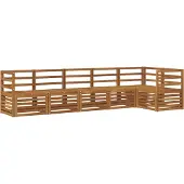 vidaXL Outdoor-Sofagarnitur 6 stk. Natur Polyester