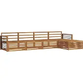 vidaXL Outdoor-Sofagarnitur 5 stk. Natur Massivholz Akazie