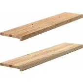 vidaXL Fensterbänke 2 Stk. Unbehandelt 120x30x2 cm Massivholz Eiche