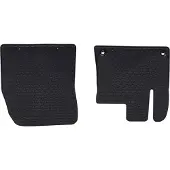vidaXL Autofußmatte 2 pcs Schwarz Gummi