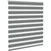 vidaXL Doppelrollo Dunkelgrau 130x150cm Stoffbreite 125,9 cm Polyester