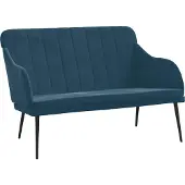 vidaXL Sitzbank Blau 110x76x80 cm Samt 351473