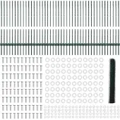 vidaXL Sechseckzaun mit Pfosten 100 x 1 m PVC-beschichteter Stahl Grün