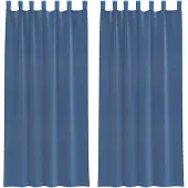 vidaXL Voile Vorhänge mit Schlaufen 2 Stk. Königsblau 140x245 cm