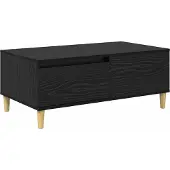 vidaXL Couchtisch Schwarz Eichen-Optik 90 x 50 x 35 cm Holzwerkstoff
