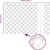 vidaXL Kettenzaun 10 x 0,8 m Stahl Grau