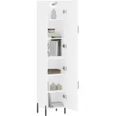 vidaXL Highboard Weiß 34,5x34x180 cm Holzwerkstoff