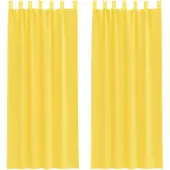 vidaXL Voile Vorhänge mit Stangentaschen 2 Stk. Gelb