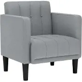vidaXL Sessel mit Armlehnen Hellgrau 53 cm Stoff