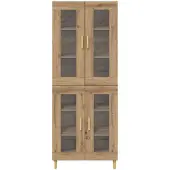 vidaXL Highboard Artisan-Eiche 69,5 x 34 x 180 cm Holzwerkstoff