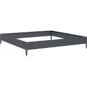 vidaXL Hochbeet Anthrazit 100x100x18,5 cm Stahl