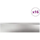 vidaXL Schneckenzauns 20 pcs 100 x 3,5 x 25 cm Edelstahl Silber