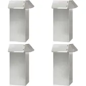 vidaXL Schneckenzauns 12 stk. 100 x 3,5 x 25 cm Edelstahl Silber