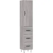vidaXL Highboard Grau Sonoma 34,5x34x180 cm Holzwerkstoff