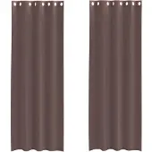vidaXL Voile Vorhänge mit Ösen 2 Stk. Braun 140x260 cm