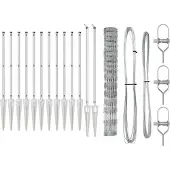 vidaXL Schweißdrahtzaun mit Spikes 25 x 1,2 m Verzinkter Stahl Silber