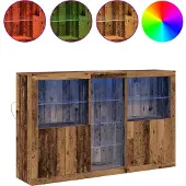 vidaXL LED-Sideboard Altholz 162 x 37 x 100 cm Holzwerkstoff