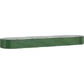 vidaXL Hochbeet Verzinkter Stahl 396x100x36 cm Grün
