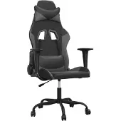 vidaXL Gaming-Stuhl Schwarz und Grau Kunstleder