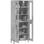 vidaXL Highboard Betongrau 69,5x34x180 cm Holzwerkstoff