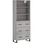 vidaXL Highboard Grau Sonoma 69,5x34x180 cm Holzwerkstoff