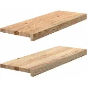 vidaXL Fensterbänke 2 Stk. Unbehandelt 70x25x2 cm Massivholz Eiche