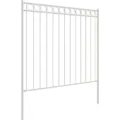 vidaXL Zaunelement ASSEN 170 x 200 cm Stahl Weiß