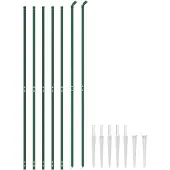 vidaXL Maschendrahtzaun mit Bodenhülsen Grün 2,2x10 m