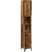 vidaXL Badschrank Altholz-Optik 30x30x190 cm Holzwerkstoff