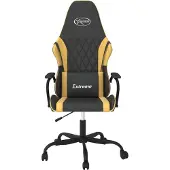 vidaXL Gaming-Stuhl Schwarz und Golden Kunstleder
