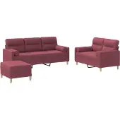 vidaXL Conrad With pillows & footstool